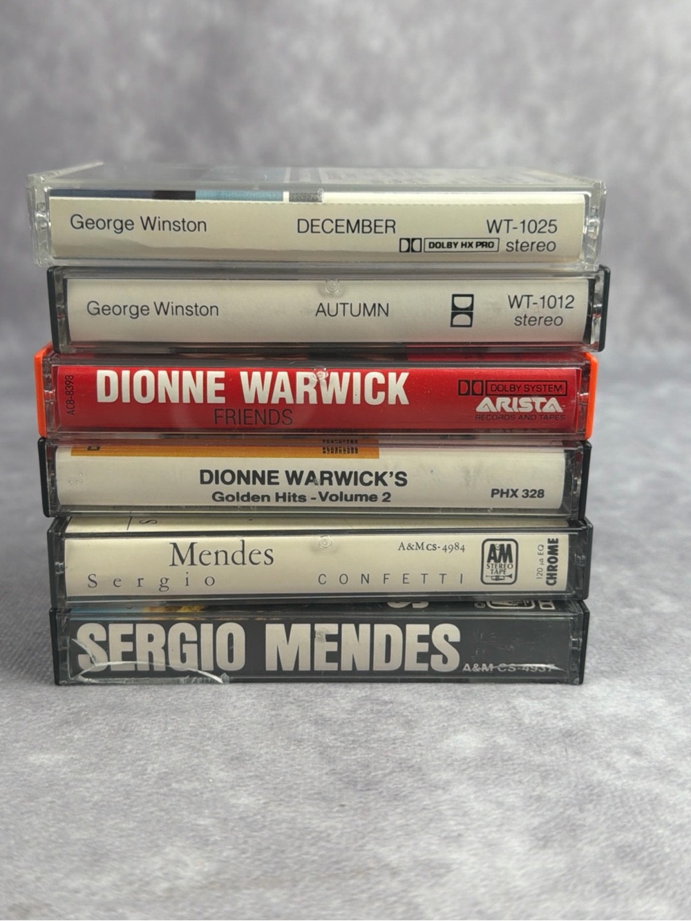 VTG Cassette Tape Lot of 6 George Winston Autumn December Sergio Mendes  Warwick